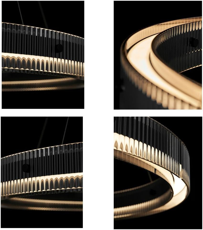 NSXBY LED Italian Ring Glass Chandelier