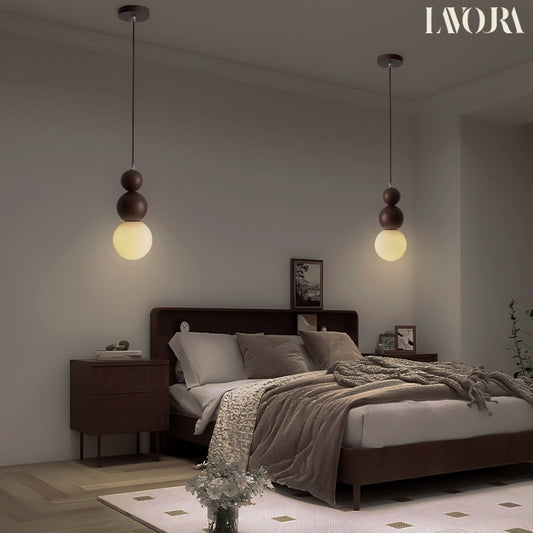 MURUIEN Triple Ball Shape Pendant Light Glass