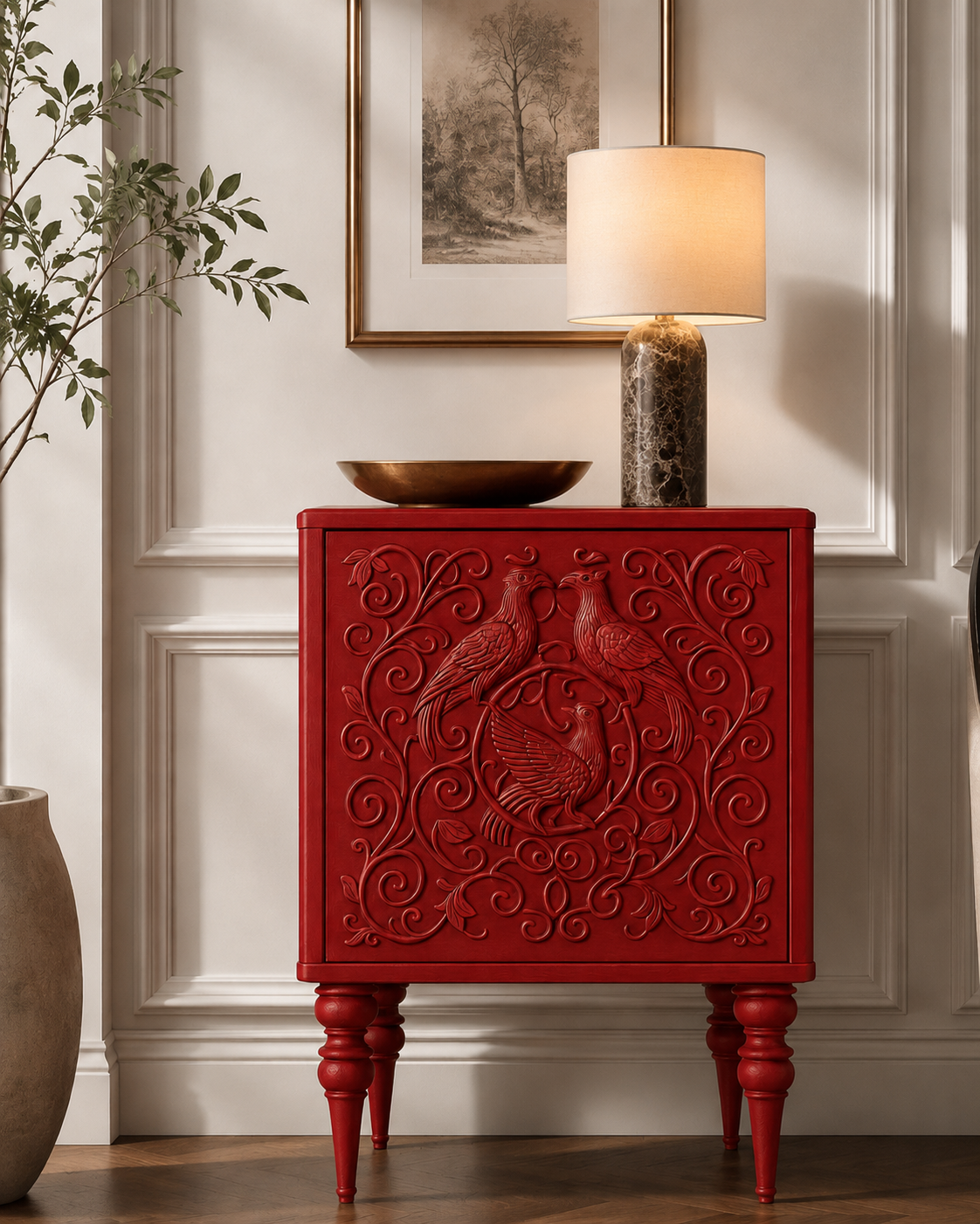 Scarlet Aviary Accent Cabinet