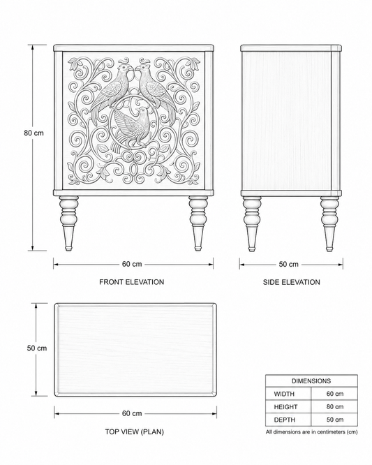 Scarlet Aviary Accent Cabinet