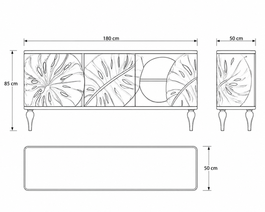 Monstera Bloom Sideboard