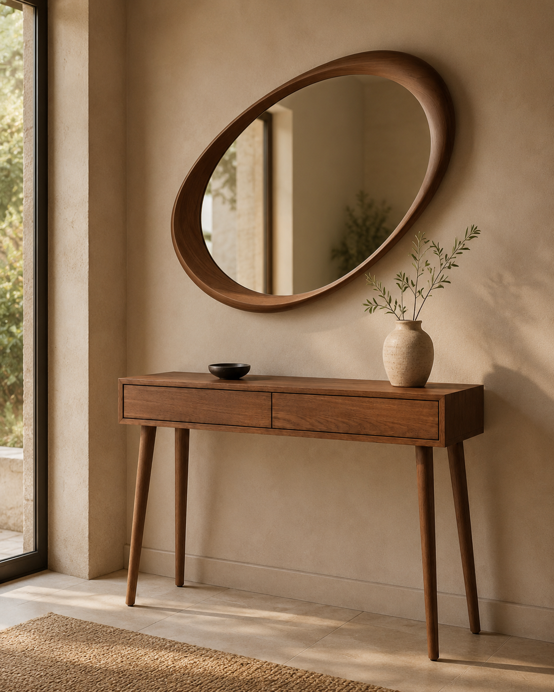 SLIM WOODEN CONSOLE TABLE