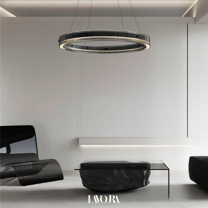 NSXBY LED Italian Ring Glass Chandelier