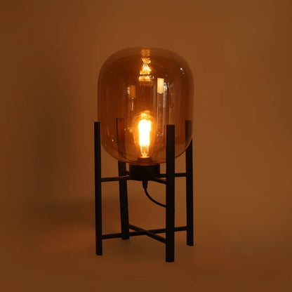 Hdc Desk Table golden Lamp Glass