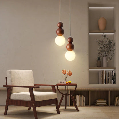 MURUIEN Triple Ball Shape Pendant Light Glass