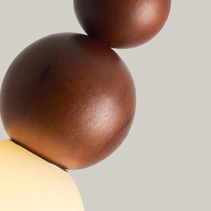 MURUIEN Triple Ball Shape Pendant Light Glass