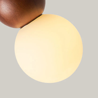 MURUIEN Triple Ball Shape Pendant Light Glass