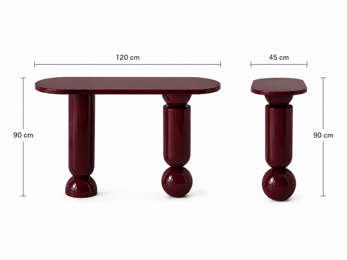 Bordeaux Sculpt Console Table