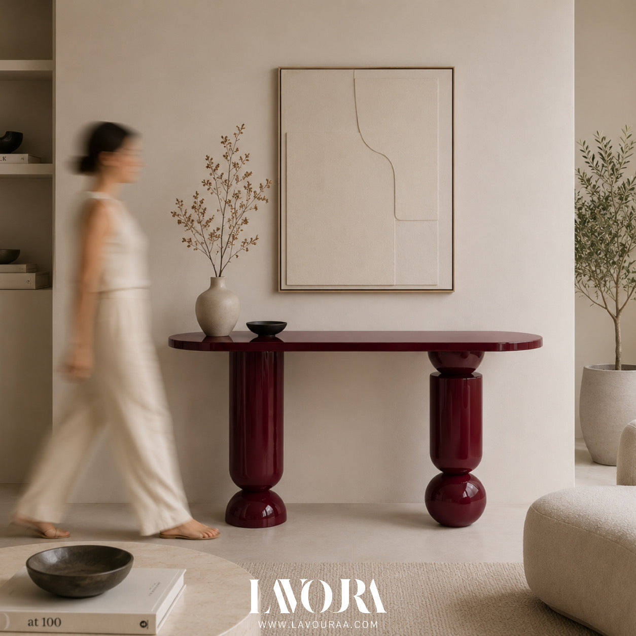 Bordeaux Sculpt Console Table