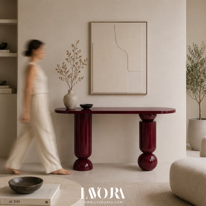 Bordeaux Sculpt Console Table
