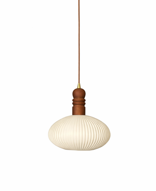 مصباح معلق زجاجي مضلع من منتصف القرن الحديث