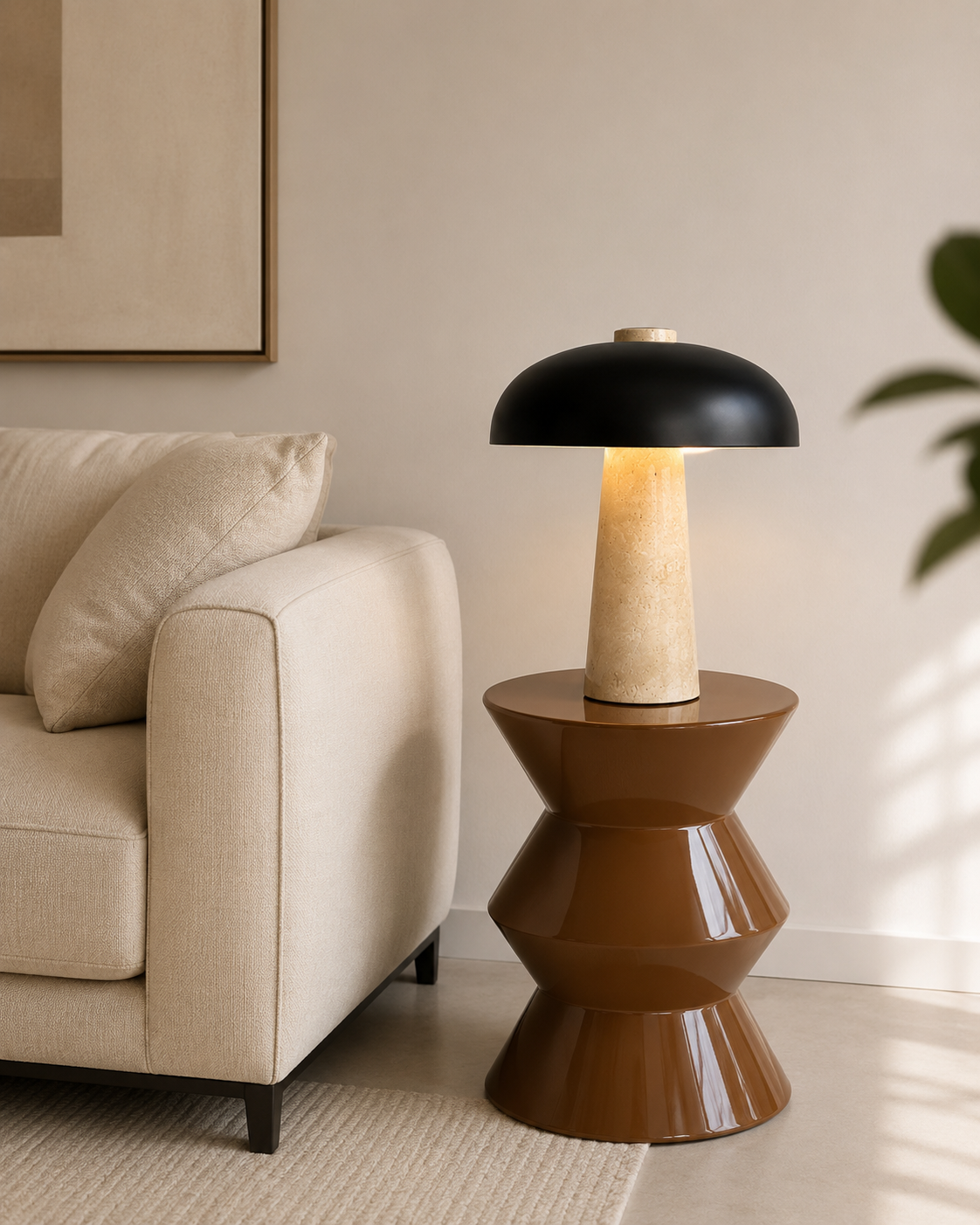 Marble Eclipse Table Lamp