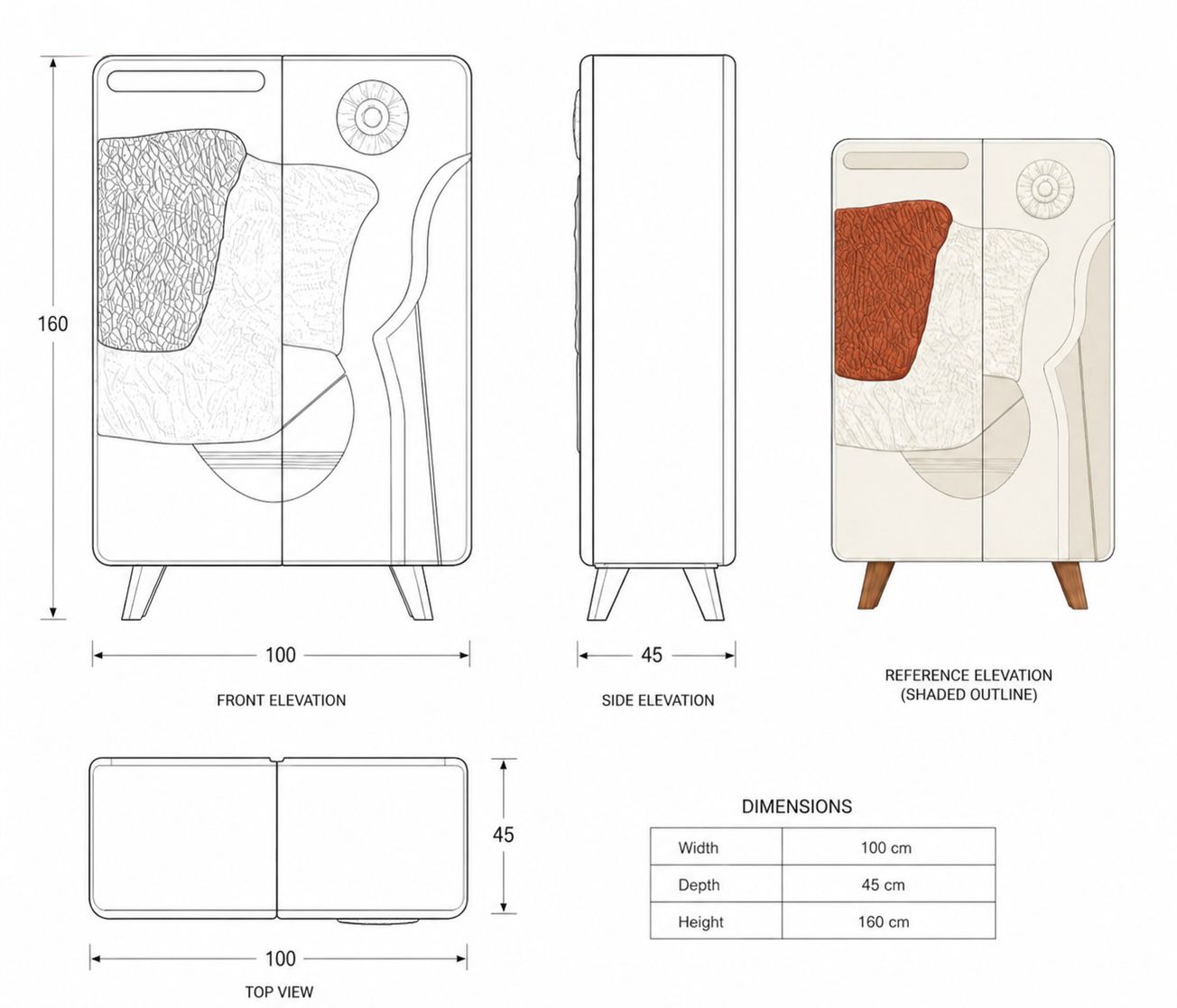 Ora storage cabinet