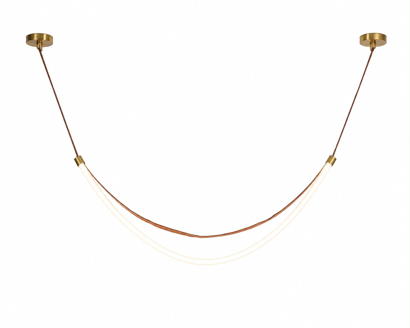 Arc Belt LED Pendant – Brown
