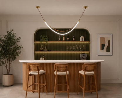 Arc Belt LED Pendant – Brown