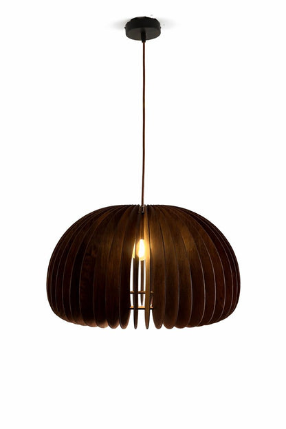 مصباح خشبي معلق على شكل قرع