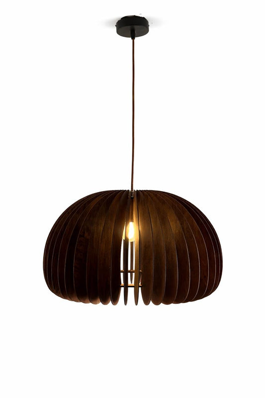 مصباح خشبي معلق على شكل قرع