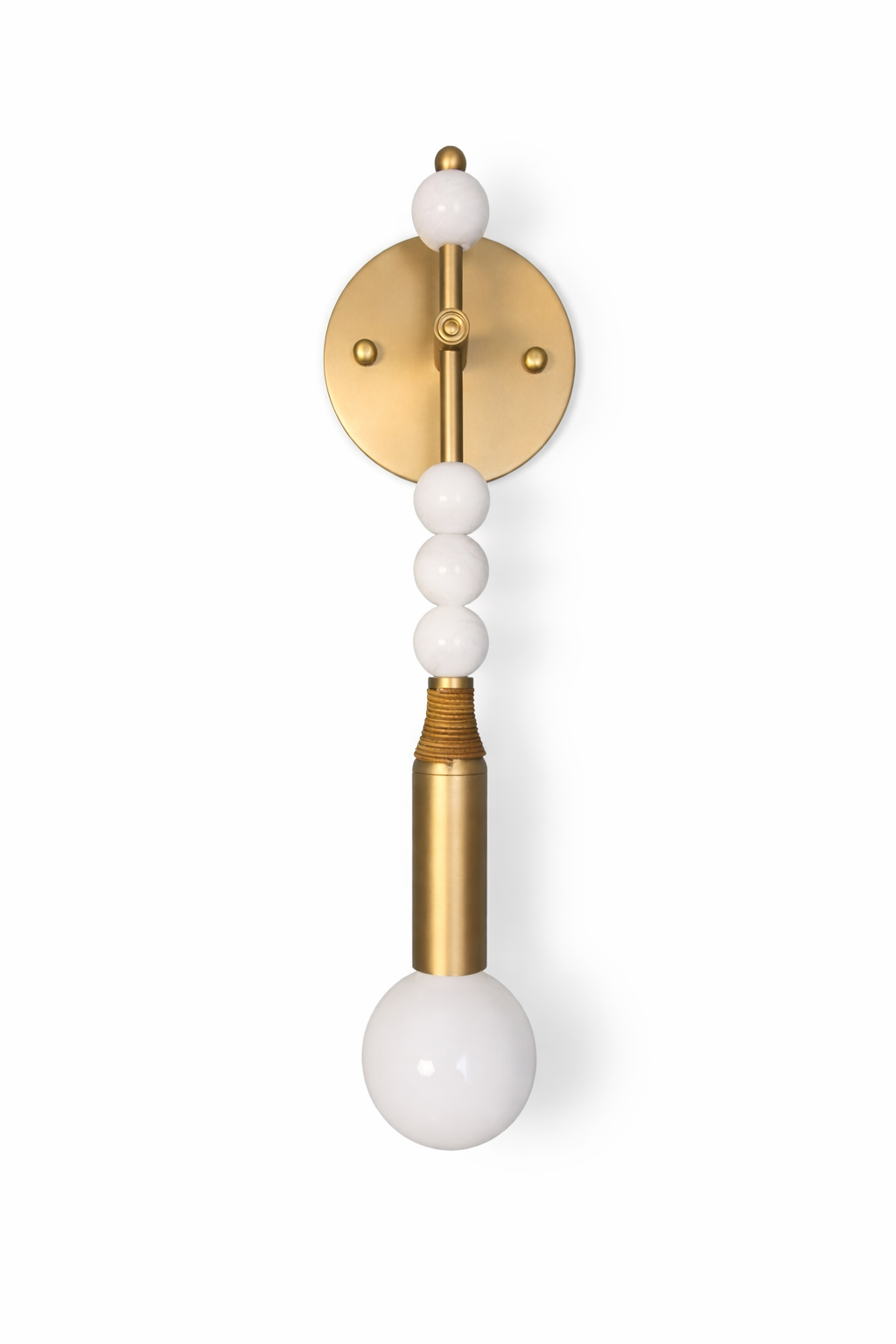 Luxe Marble Brass Wall Sconce