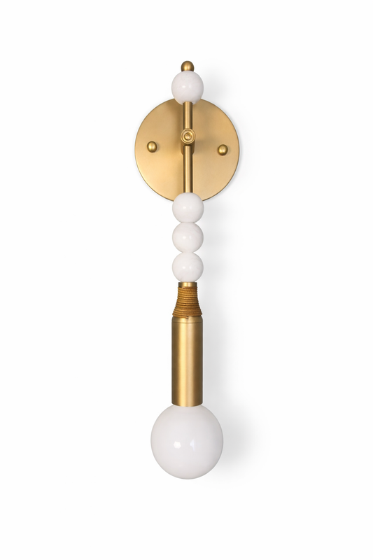 Luxe Marble Brass Wall Sconce