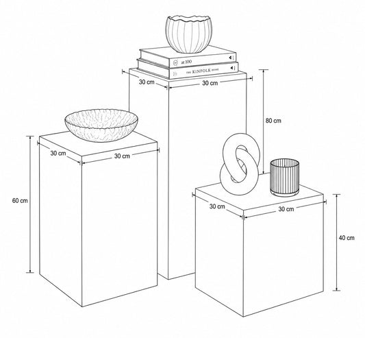 Emerald 3 side table different dimensions