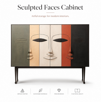 Sculpted Faces Cabinet