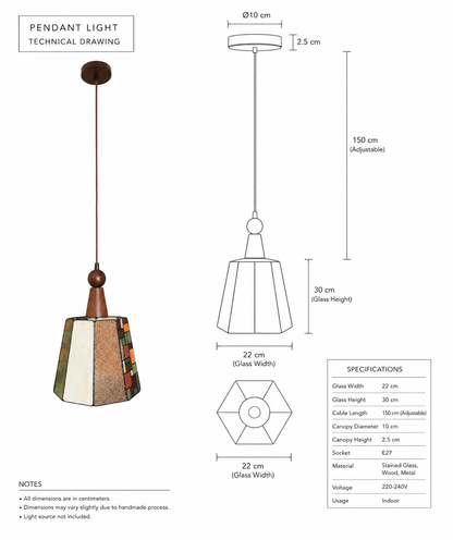 Mondrian pendant light