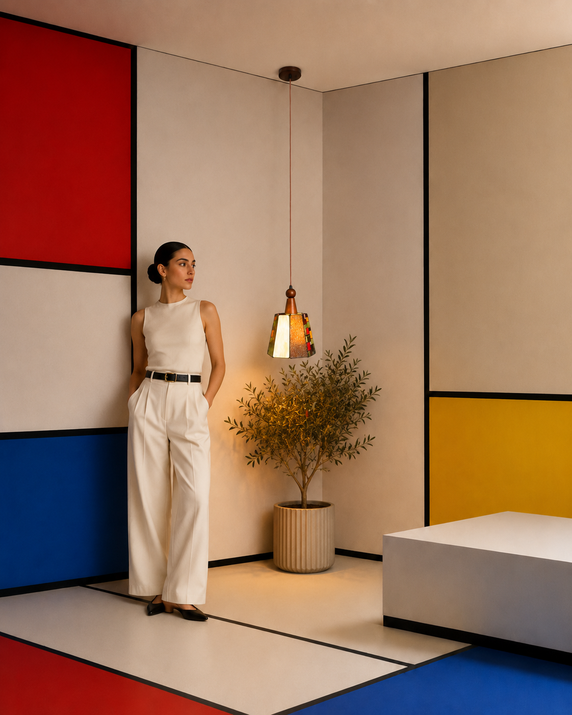Mondrian pendant light