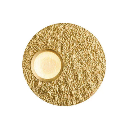 Wall Light Fixture Round Wrinkle Resin Gold Foil Lamp Body