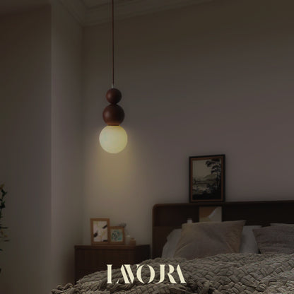 MURUIEN Triple Ball Shape Pendant Light Glass